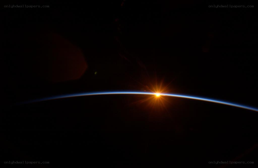 Sunrise over Earth's horizon