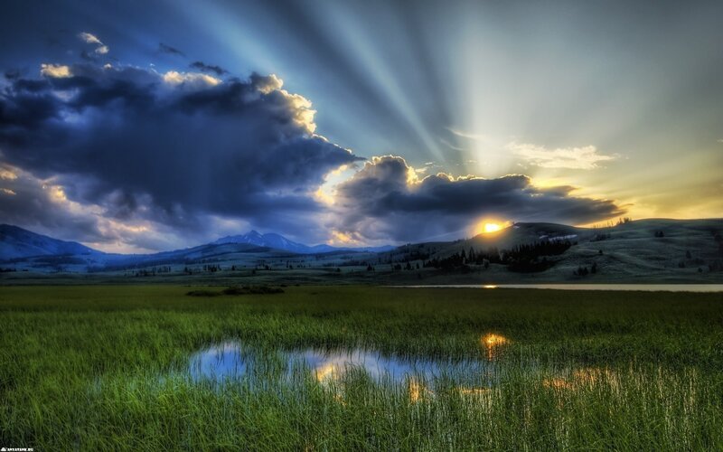 Sunrise over Grassland