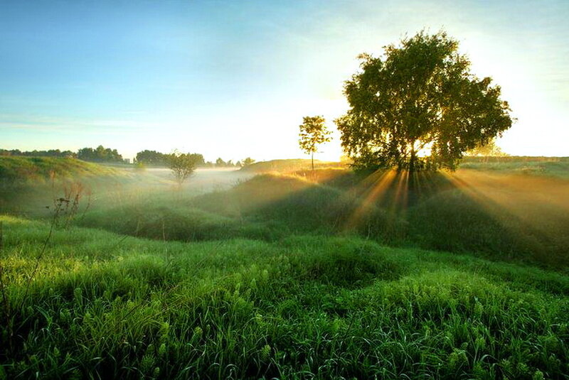 Sunrise over Grassy Hills