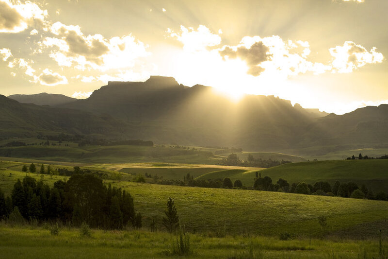 Sunrise over Green Hills — Serene