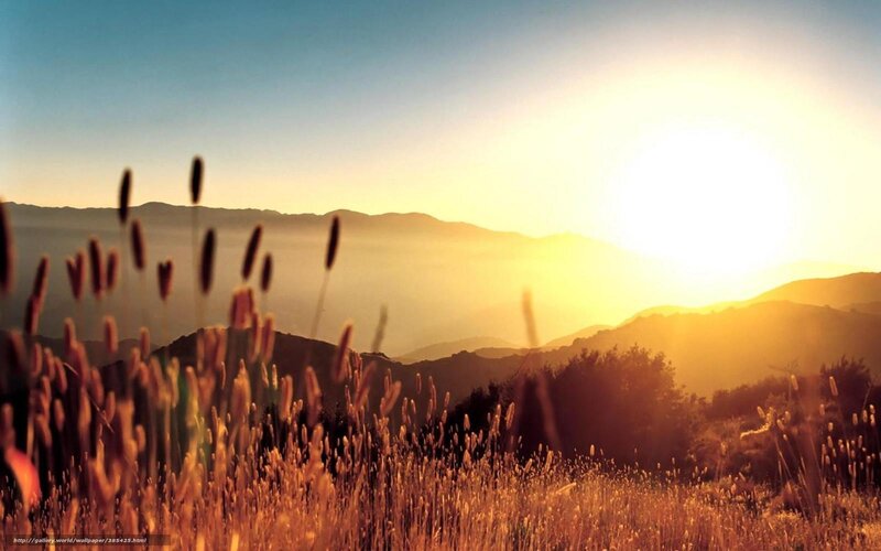 Sunrise over Hills — Gold