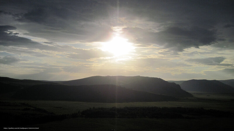 Sunrise over Hills — Gray