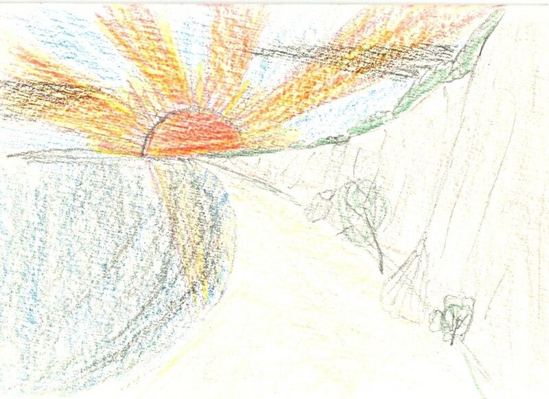 Sunrise over Hills — Yellow