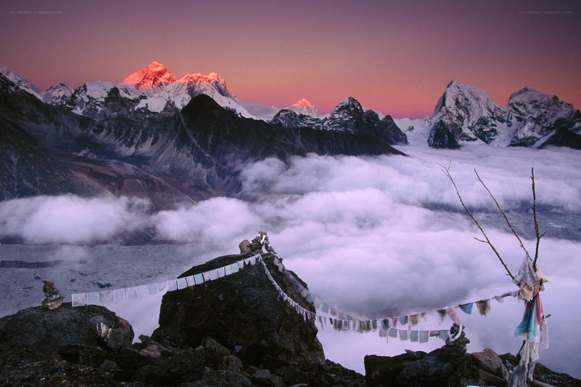 Sunrise over Himalayan peaks