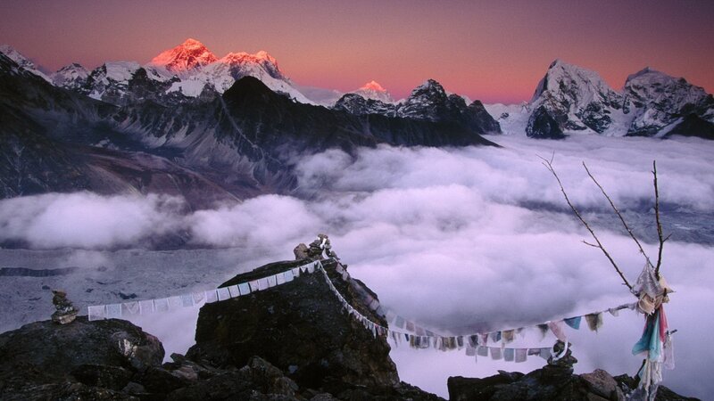 Sunrise over Himalayan peaks