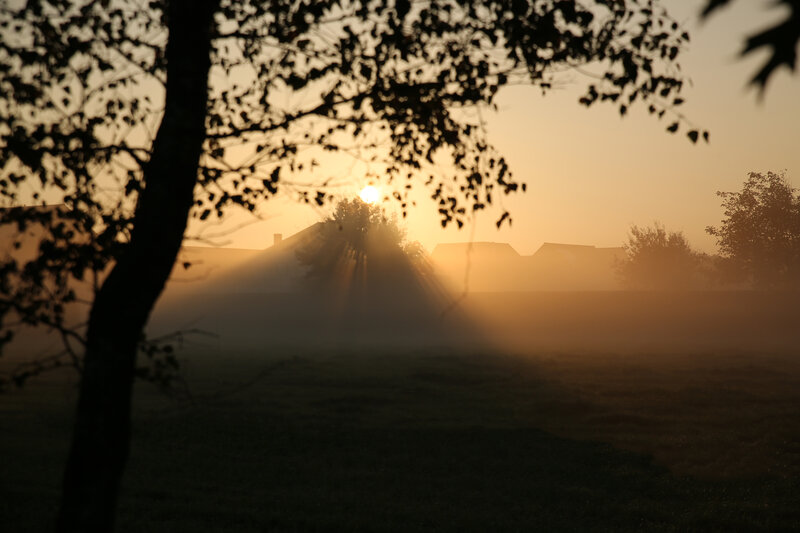 Sunrise over Houses