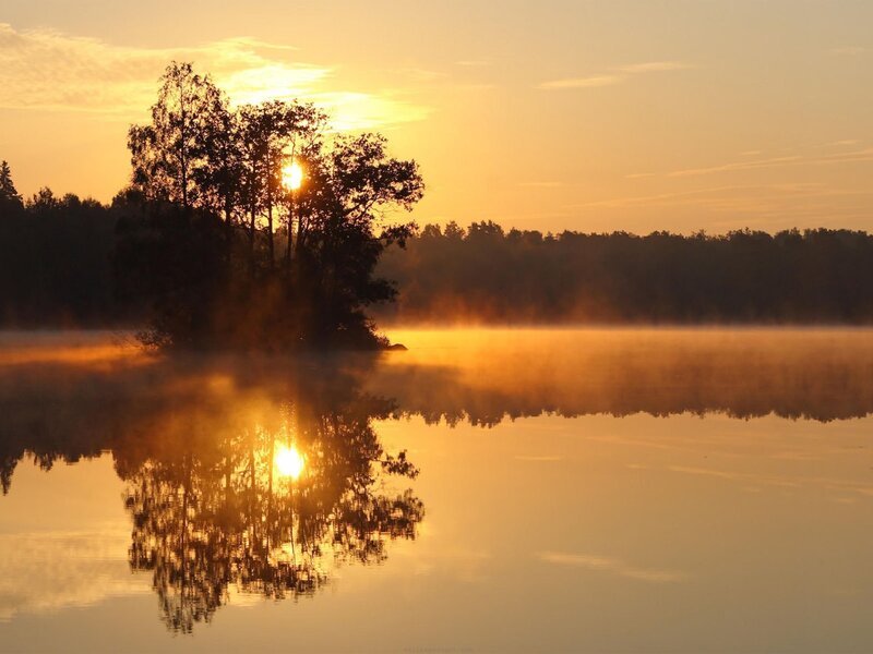 Sunrise over Lake — Reflection