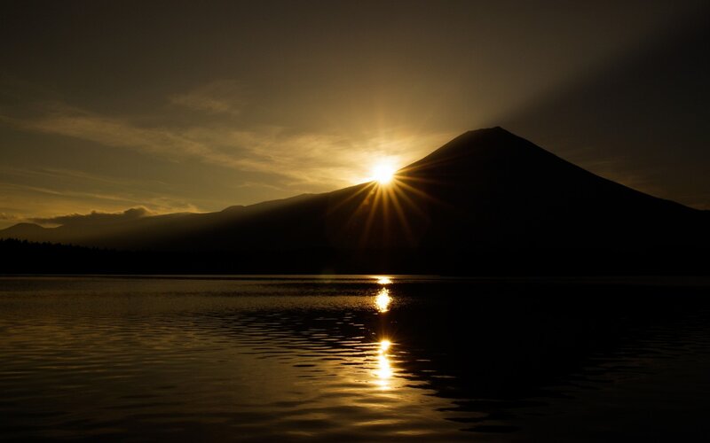 Sunrise over Mountain — Gold