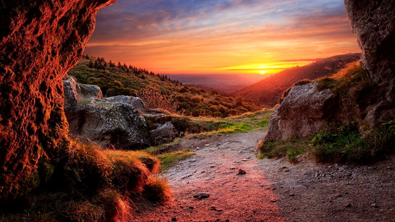 Sunrise over Mountain Path