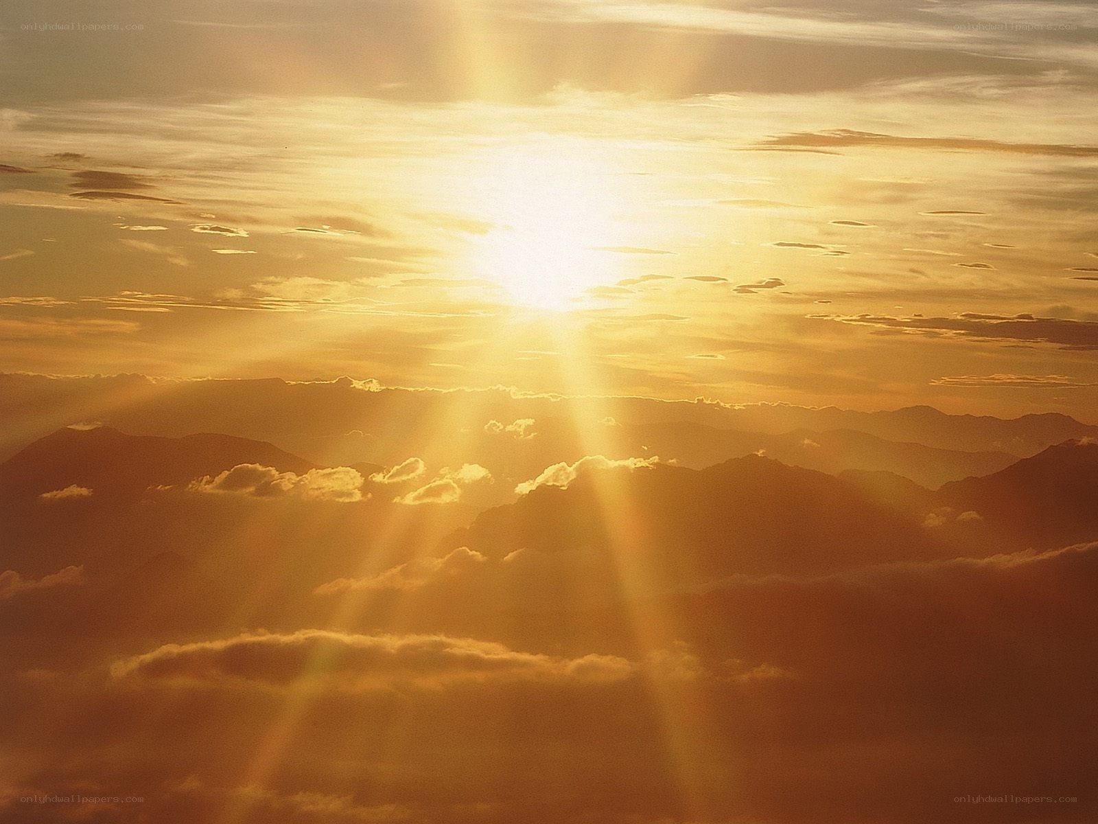 Sunrise over mountain peaks