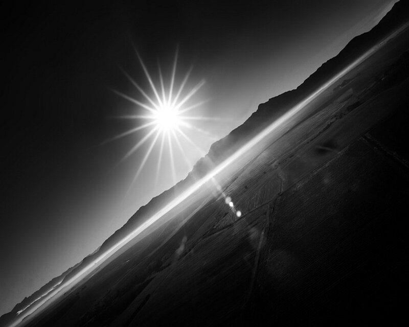 Sunrise over Mountains — Black, Dramatic
