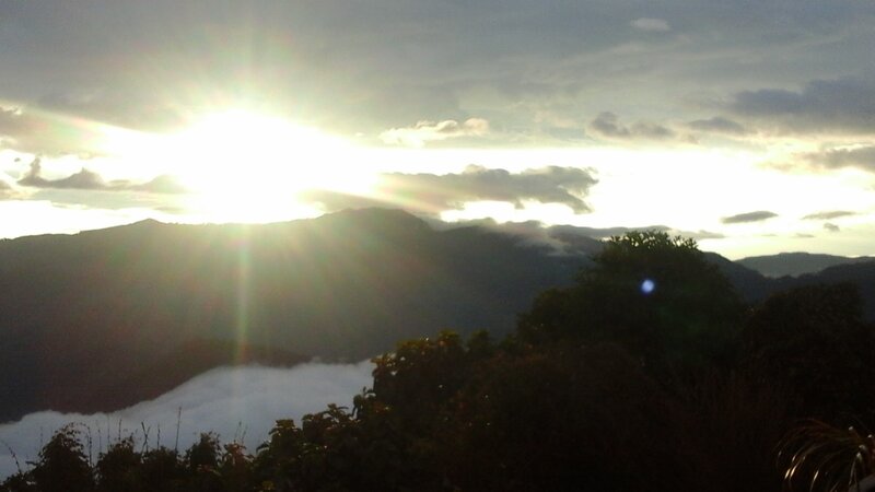 Sunrise over Mountains — Gray