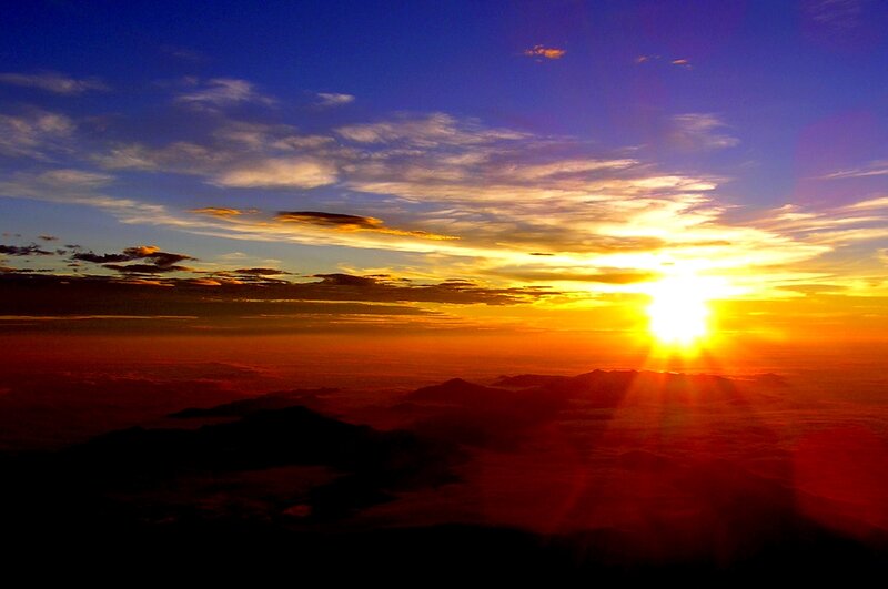 Sunrise over Mountains — Orange, Dramatic, Photograph, Clouds