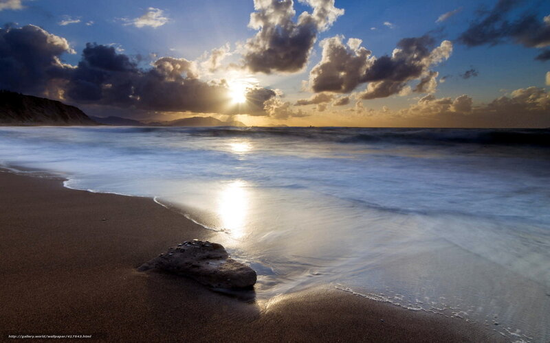 Sunrise over Ocean Beach — Blue