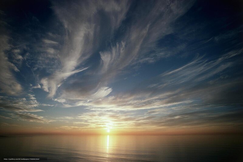 Sunrise over Ocean — Blue, Serene, Photograph