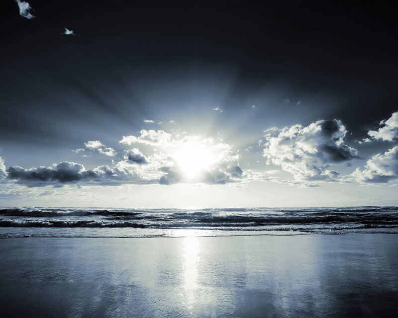 Sunrise over Ocean — Blue