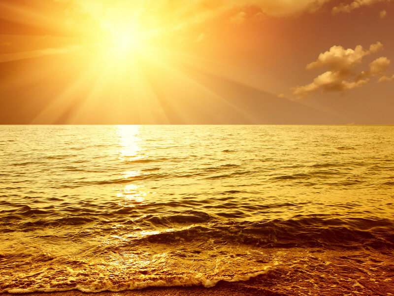 Sunrise over Ocean — Gold