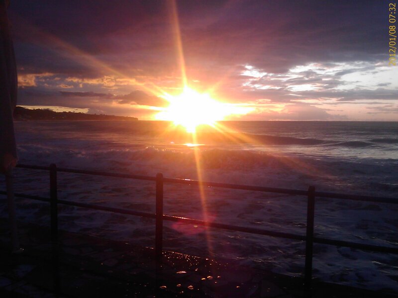 Sunrise over Ocean — Purple, Dramatic
