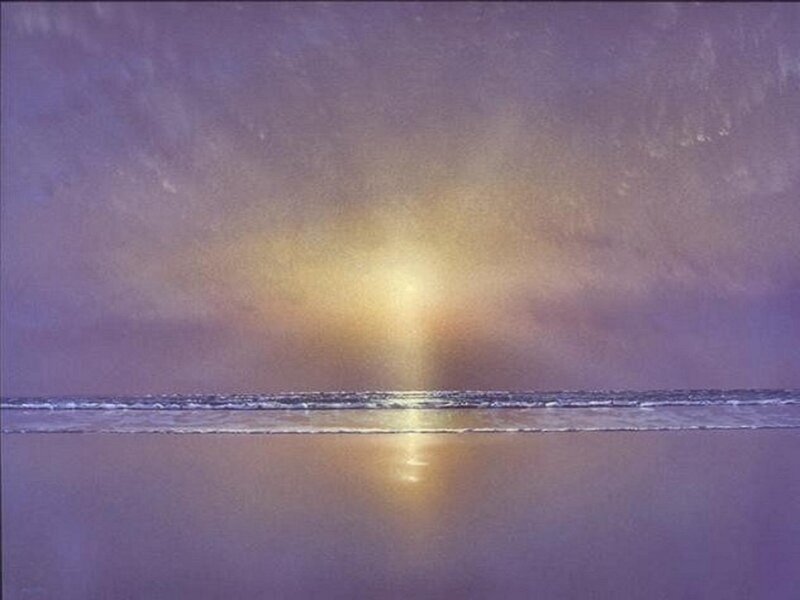Sunrise over Ocean — Purple