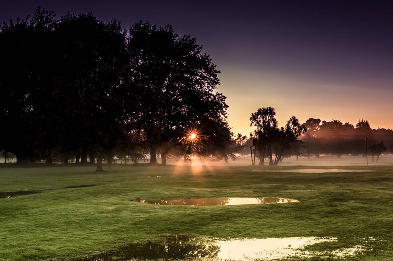 Sunrise over Park — Green