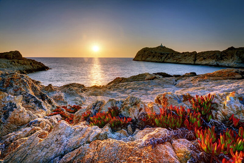 Sunrise over Rocky Coast