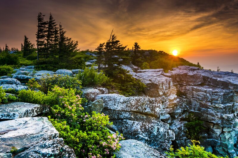 Sunrise over Rocky Hill — Orange, Dramatic
