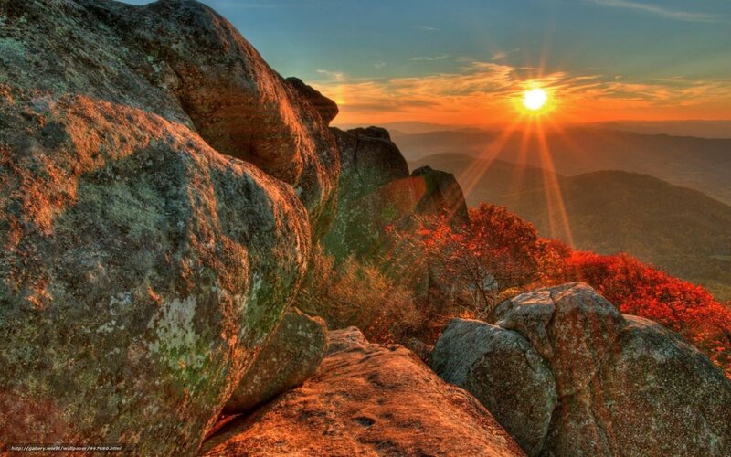 Sunrise over Rocky Mountain