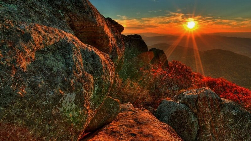 Sunrise over Rocky Mountains