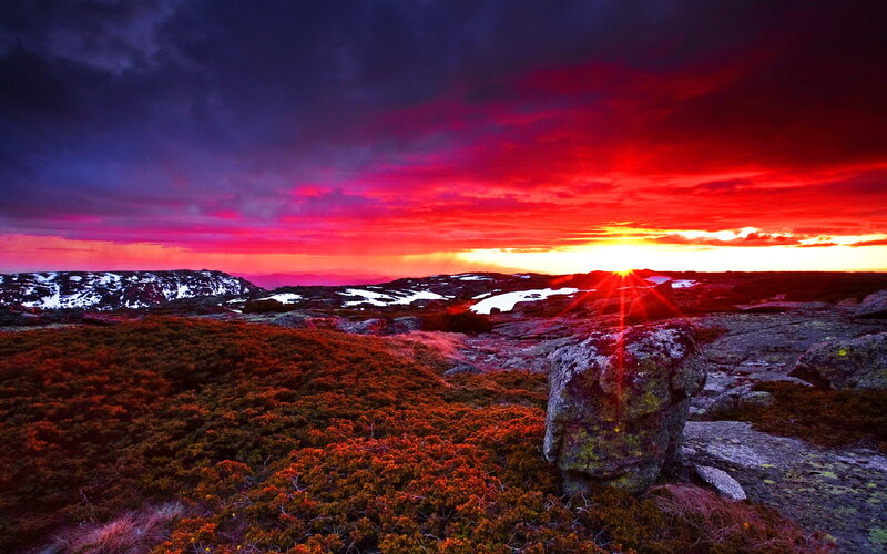 Sunrise over Rocky Terrain
