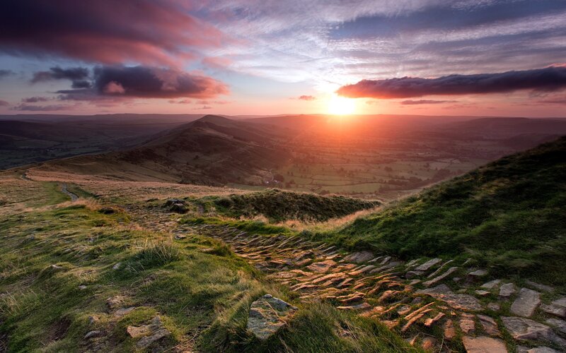 Sunrise over Rolling Hills — Orange