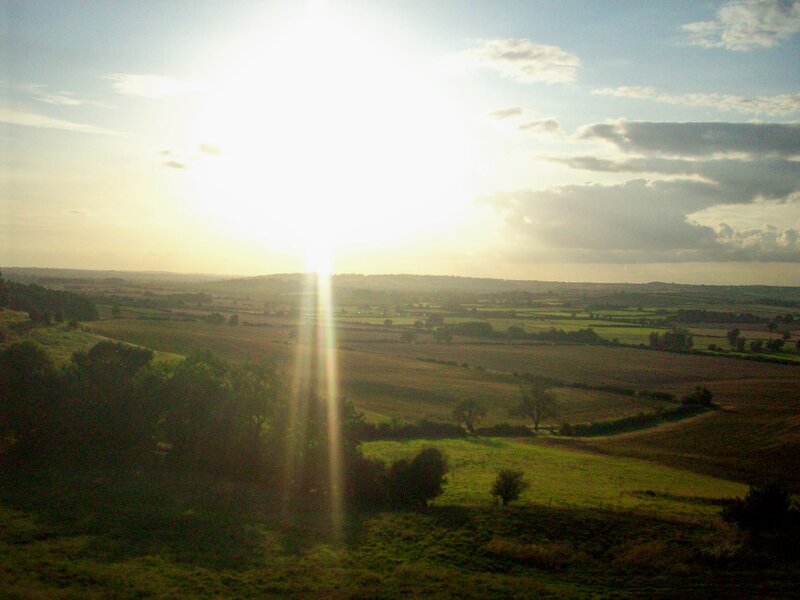 Sunrise over Rural Fields — Green