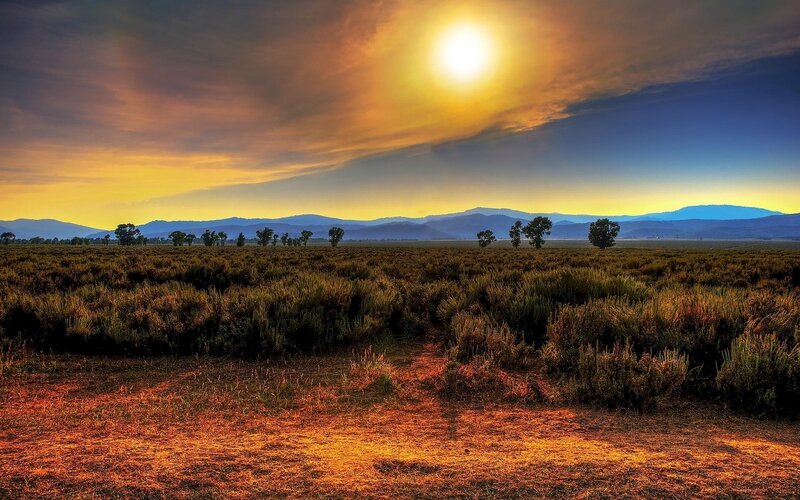 Sunrise over Sagebrush Field