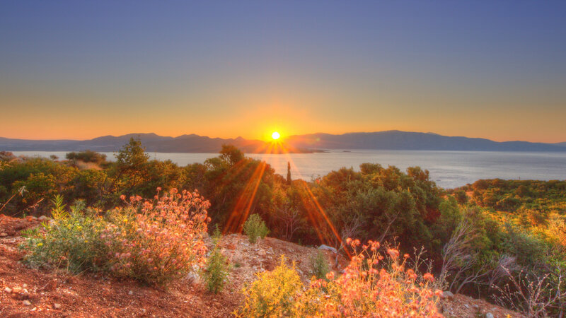 Sunrise over Sea — Blue
