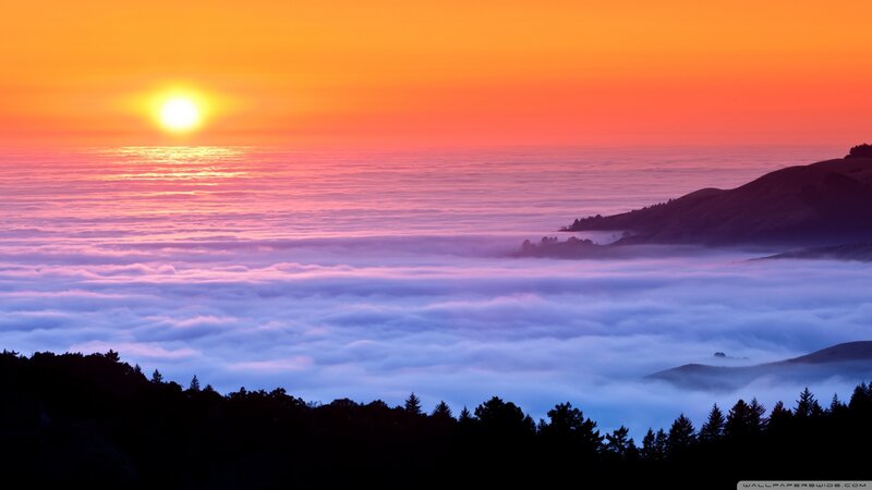 Sunrise over Sea of Clouds — Orange