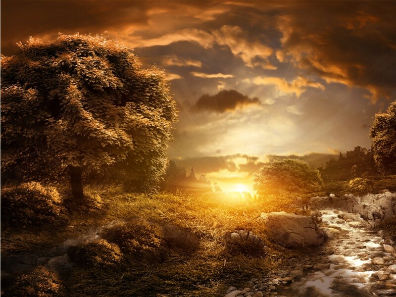 Sunrise over Stream