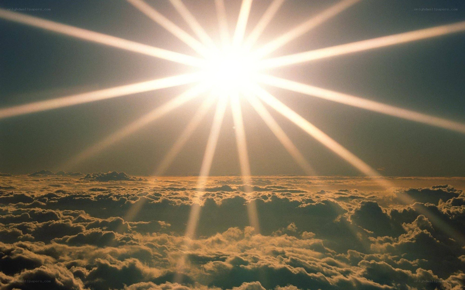 Sunrise over the clouds