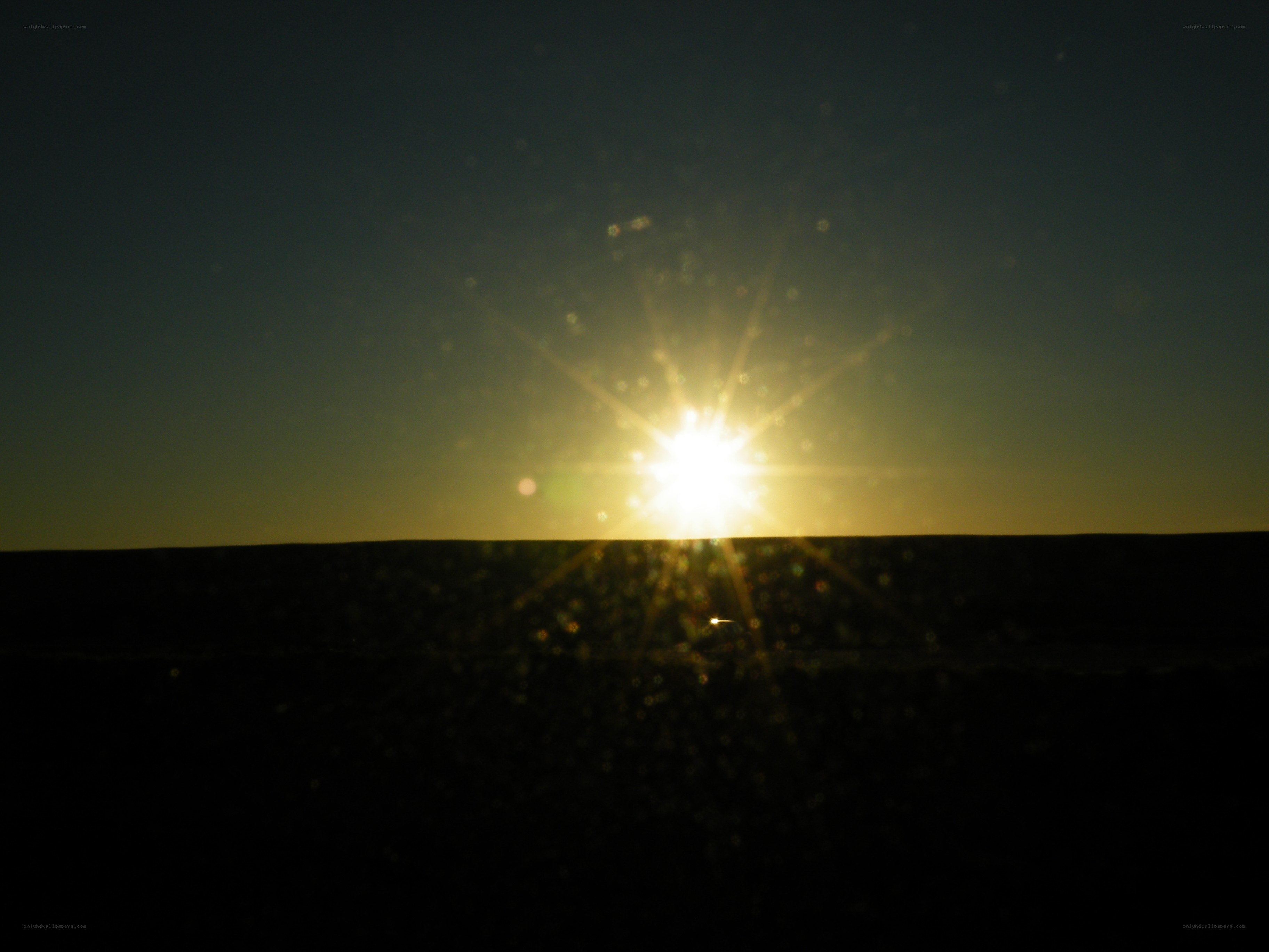 Sunrise over the horizon