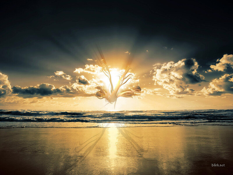 Sunrise over the ocean