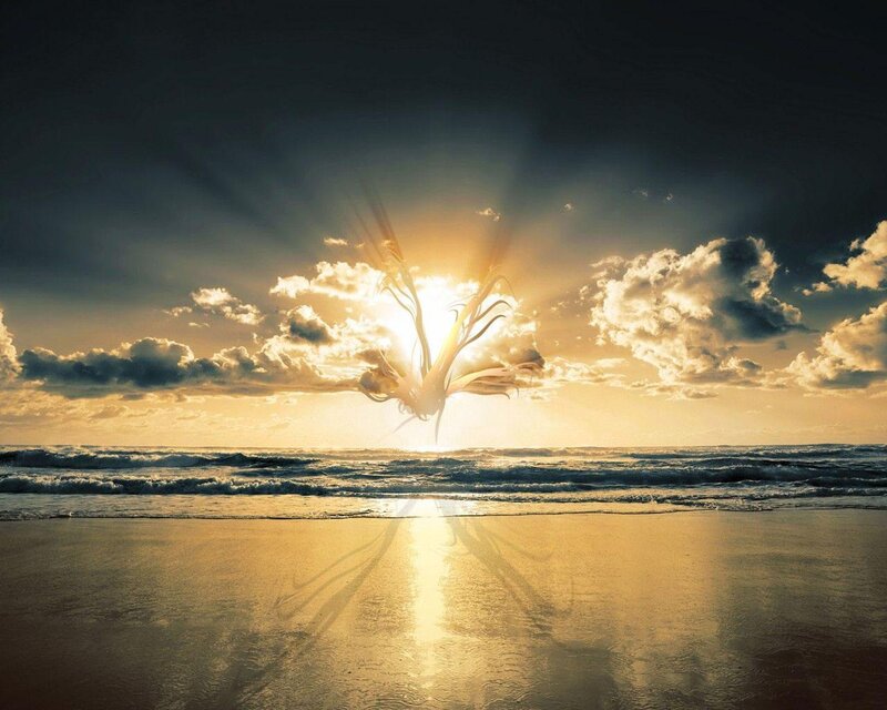 Sunrise over the ocean