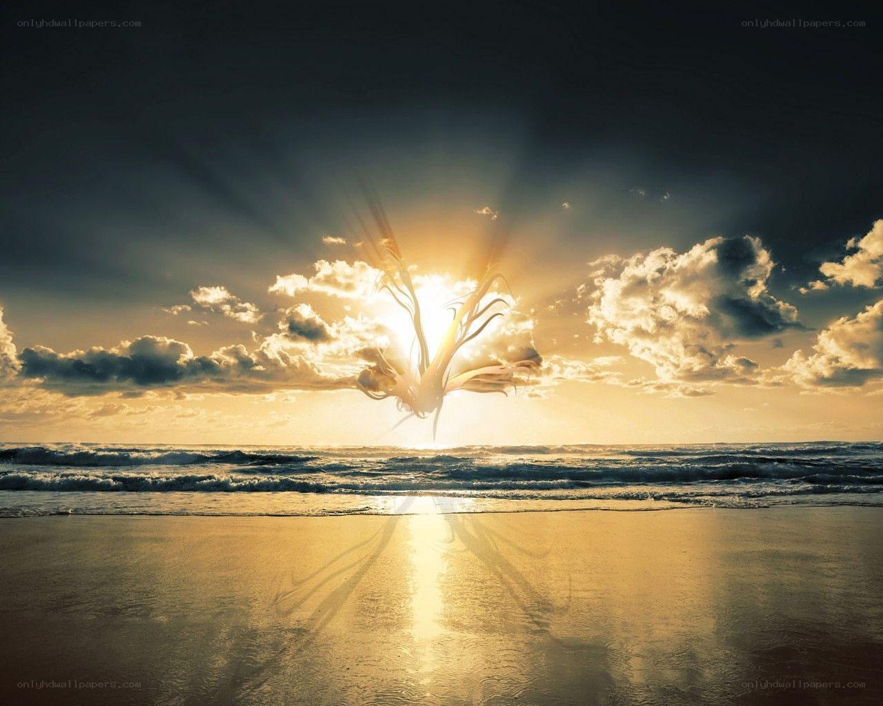 Sunrise over the ocean