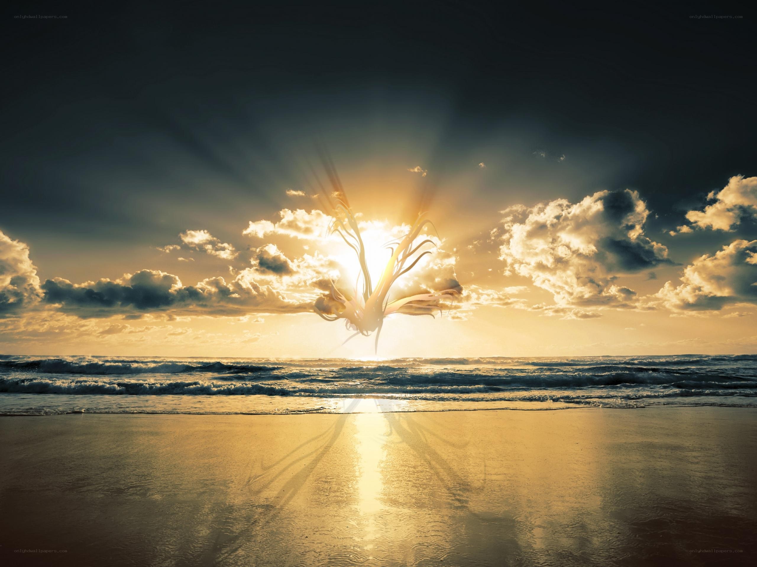 Sunrise over the ocean