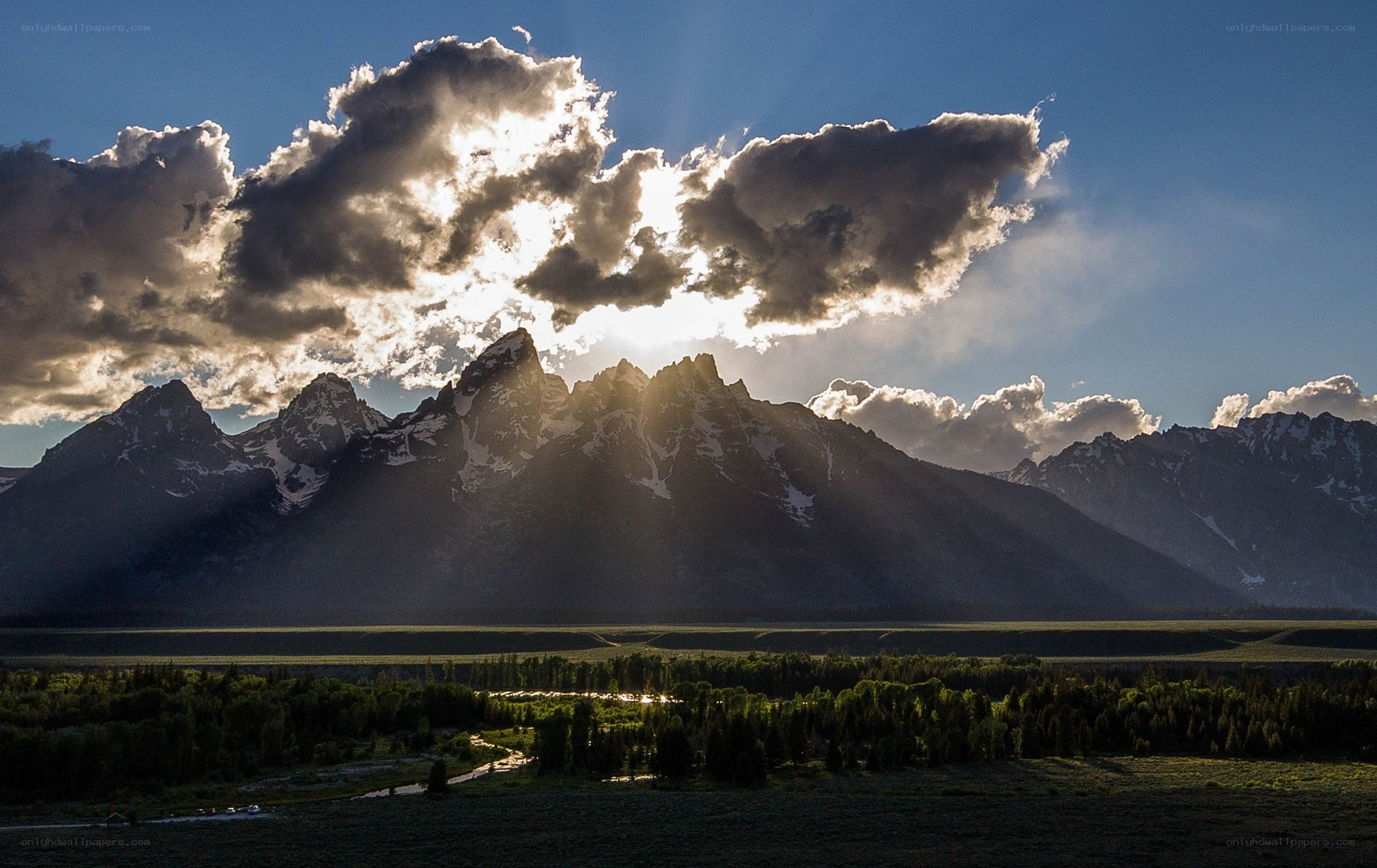 Sunrise over the Tetons