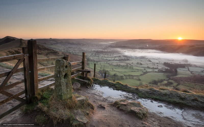 Sunrise over the valley