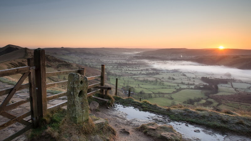 Sunrise over Valley — Orange, Serene