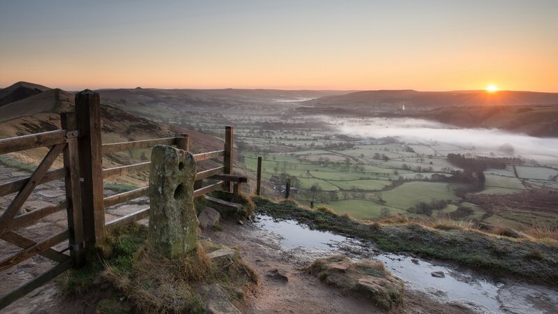 Sunrise over Valley — Orange