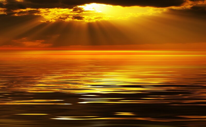 Sunrise over Water — Gold