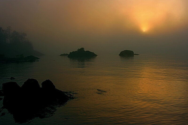 Sunrise over Water — Orange, Serene