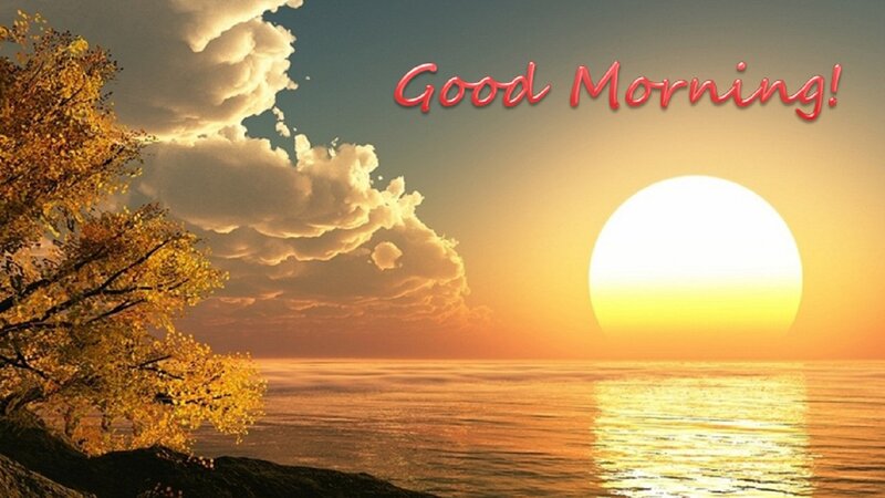Sunrise over Water — Yellow, Serene