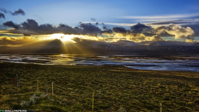 Sunrise over Wetlands — Blue, Dramatic