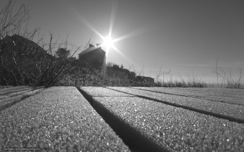 Sunrise over wooden deck